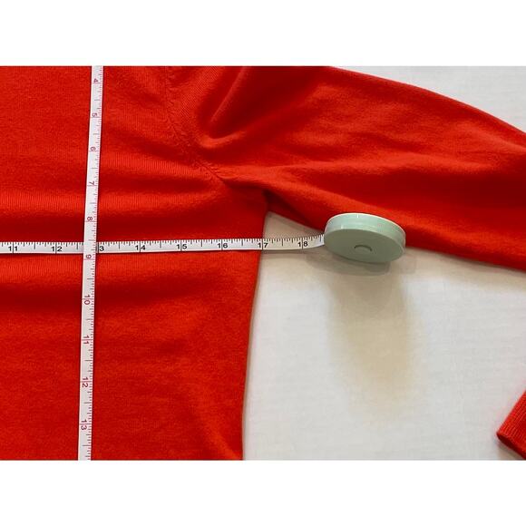 Talbots Red/Orange Cotton Blend Long Sleeve Lightweight Turtleneck Sweater XS - Picture 10 of 11